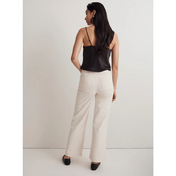 NWOT Madewell Emmett 2.0 Wide-Leg Pants in Corduroy Antique Cream Size 29 - Picture 2 of 7